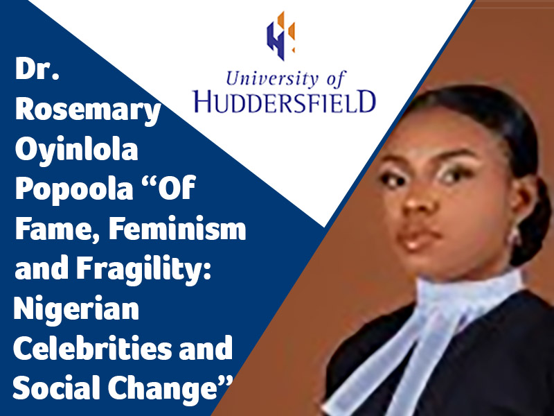 Poster for Dr Rosemary Oyinlola Popoola seminar