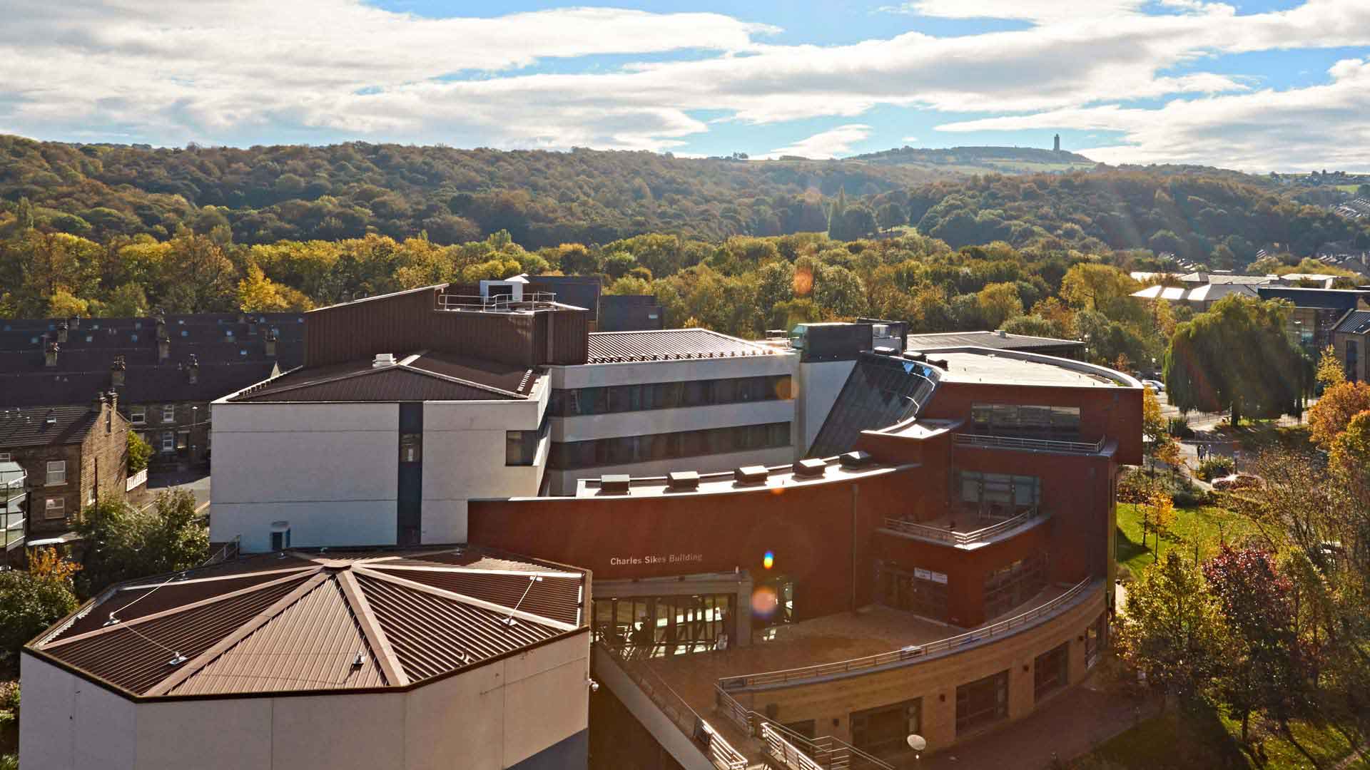 Picture of the Charles Sikes Building in Autumn