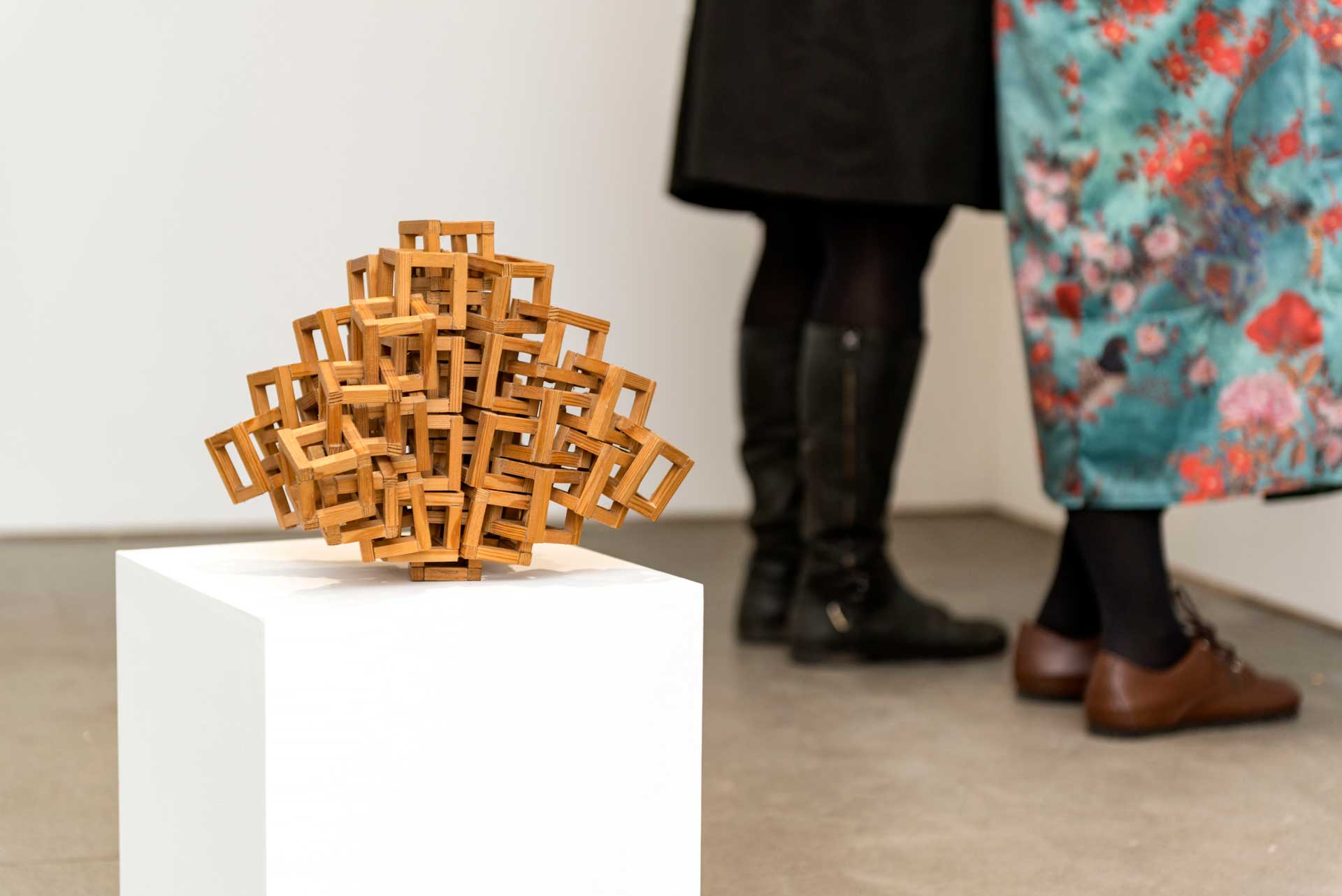 Visitors at the Place Space Action exhibition in Market Gallery