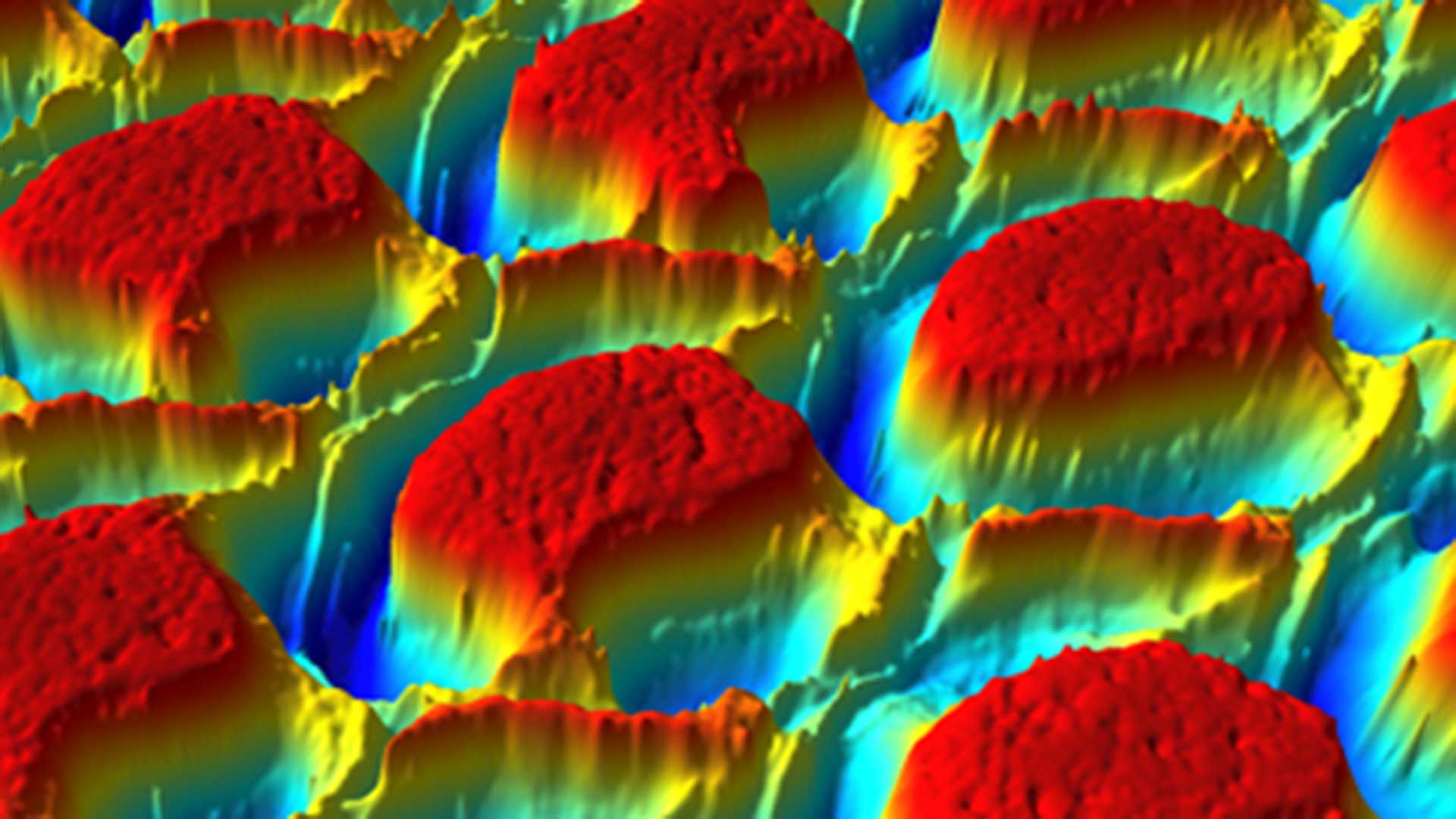 Magnified textured steel