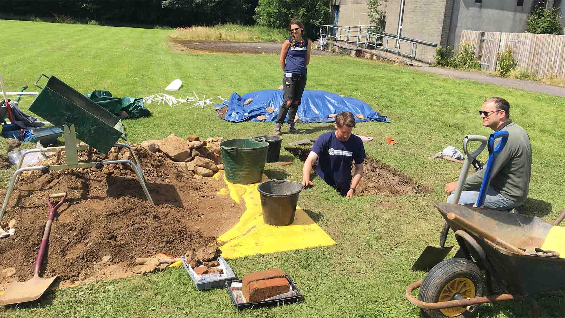 Digging excavation site