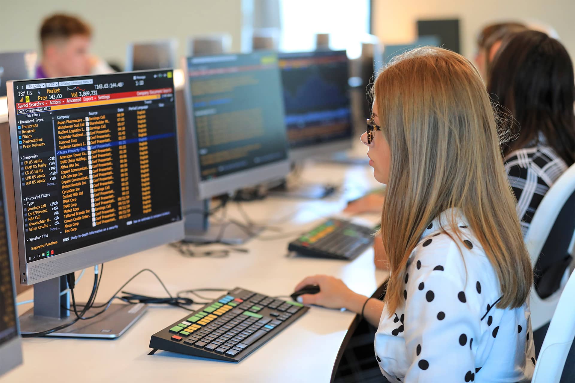 A picture of the HBS bloomberg suite to use on course finder on our Undergraduate and Postgraduate courses.
